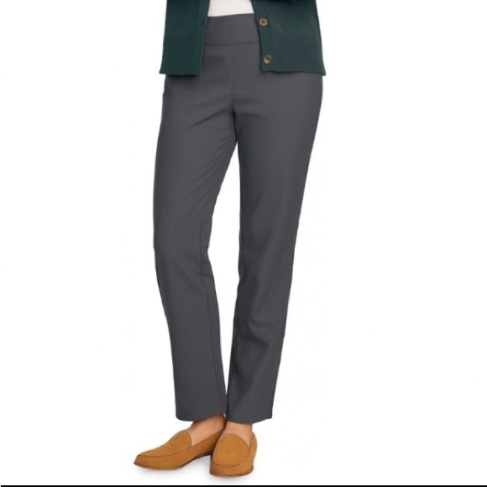 CROFT & BARROW Pant The Effortless Stretch Gray Pull On Women’s Size 12 LIKE NEW - Picture 15 of 15
